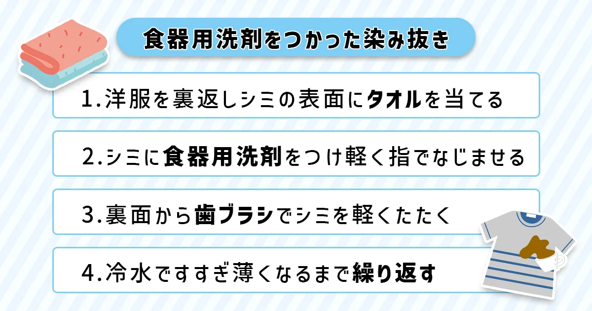 染み抜きの手順