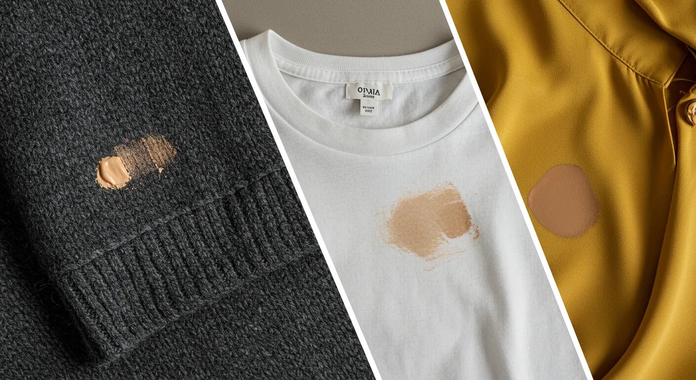 服にファンデーションがついた画像